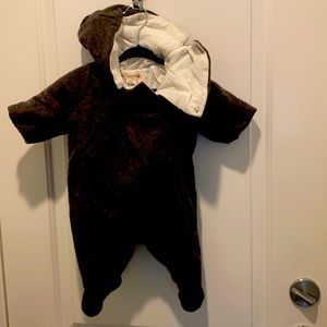 Bon point fall wool puffer onesie